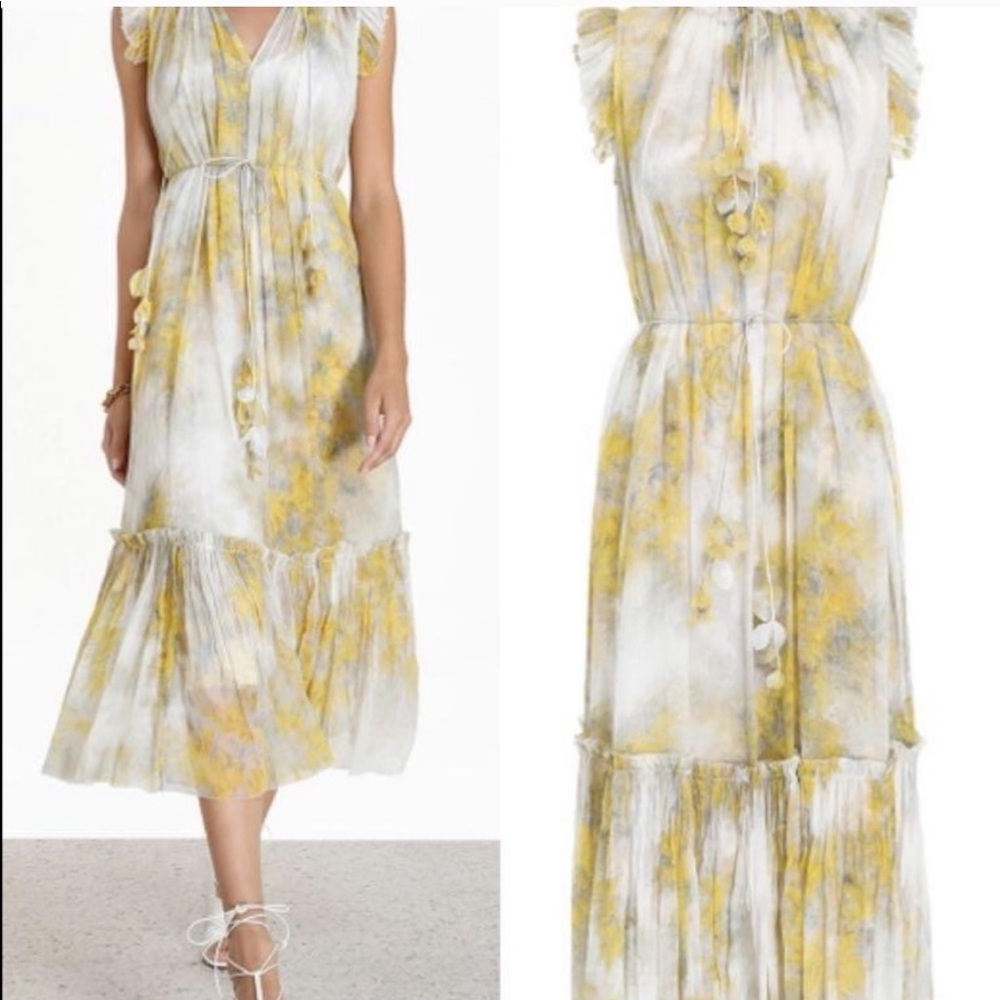 Zimmermann Wattle Botanica Midi Dress